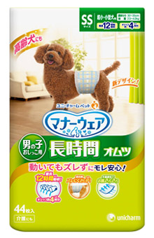 楽天市場 特売 ユニチャーム ペットケア マナーウェア 高齢犬用 男の子用おしっこオムツ 超小 小型犬用 Ssサイズ 44枚 高齢犬おもらしケア用 犬用おむつ ツルハドラッグ