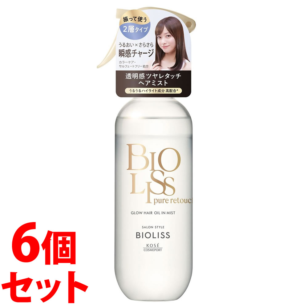 《セット販売》　コーセーコスメポート サロンスタイル ビオリス ピュアレタッチ グロウヘア オイルインミスト (250mL)×6個セット BIOLISS　【送料無料】　【smtb-s】