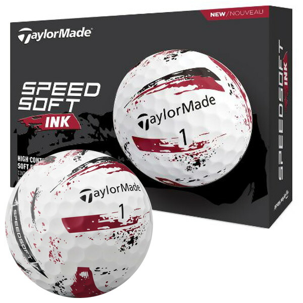 TaylorMade SpeedSoft Ink ゴルフボール新品 赤 ２ダース 楽天市場】テーラーメイド ゴルフボール SpeedSoft INK Red