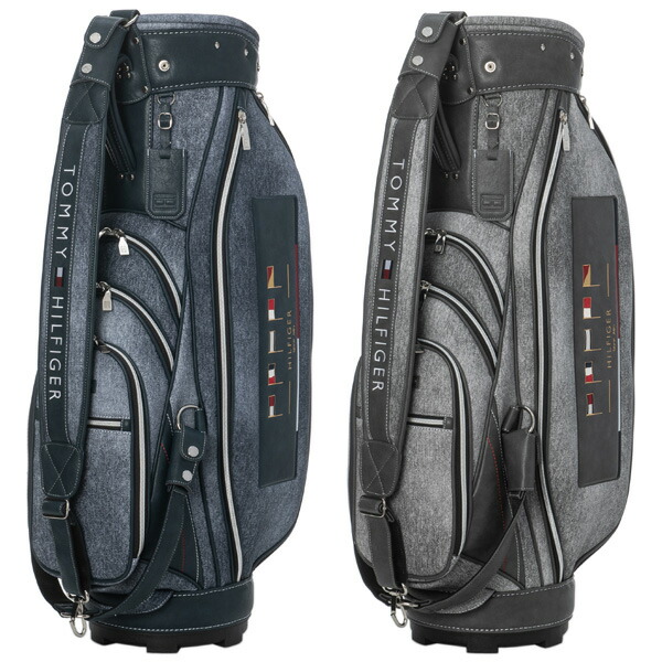 トミーヒルフィガー ブラック キャディバッグ TOMMY HILFIGER トミー ヒルフィガー ゴルフ GOLF スタンド