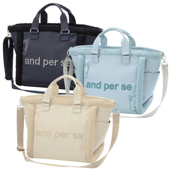and per se ポストンバッグ AUF7225 ネイビー 総柄ボストンバッグ(ボストンバッグ)|and per se(アンパスィ) AUF7225