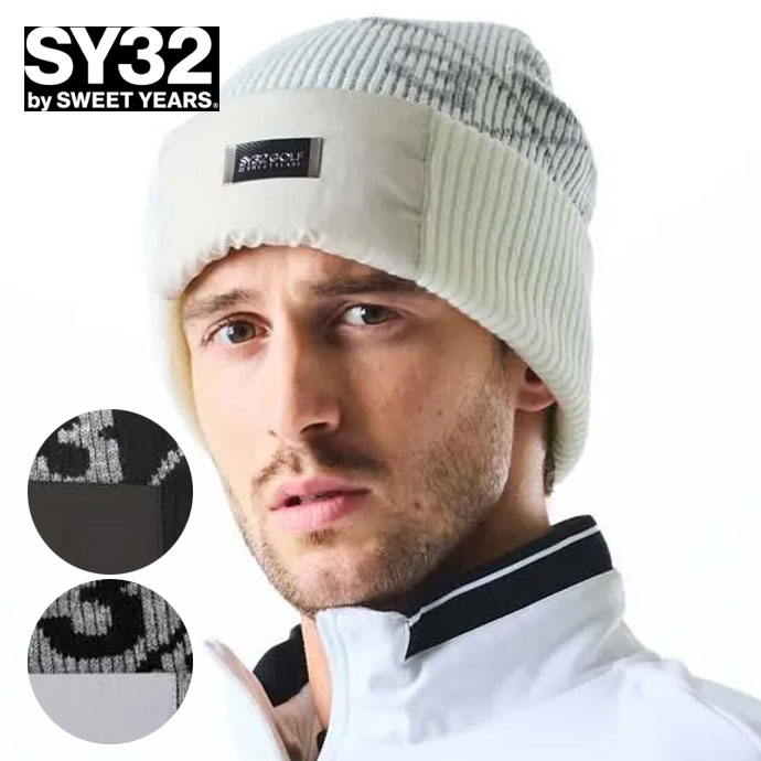 【4/20限定★最大100%P還元※要エントリー】ゴルフウェア ＳＹ３２ キャップ LOGO KNIT CAP SYG25A911 メンズ