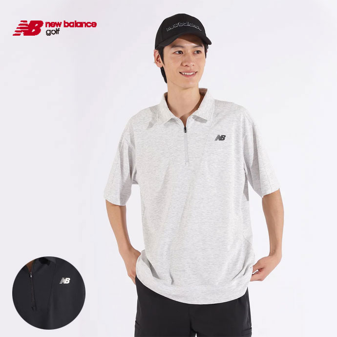 【4/18限定★最大100%P還元※要エントリー】ゴルフウェア ニューバランス ポロシャツ HALF ZIP COLLAR SHIRT 125168007 メンズ