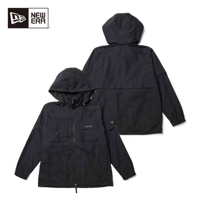 【4/18限定★最大100%P還元※要エントリー】ゴルフウェア ニューエラ アウター WIND JACKET 2-WAY SLEEVE BLK 14669782 レディース