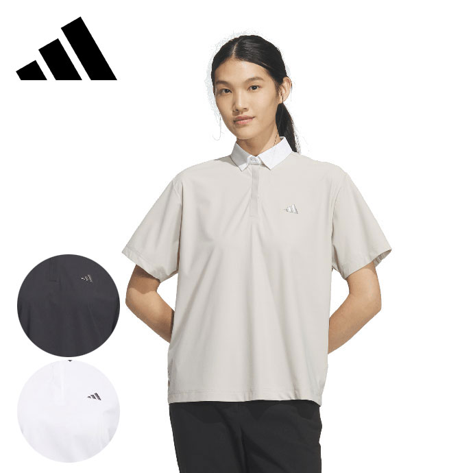 ゴルフウェア アディダス 撥水 ボタンダウン 半袖シャツ レディース 春 夏 26SS｜つるやゴルフ店 8,085円