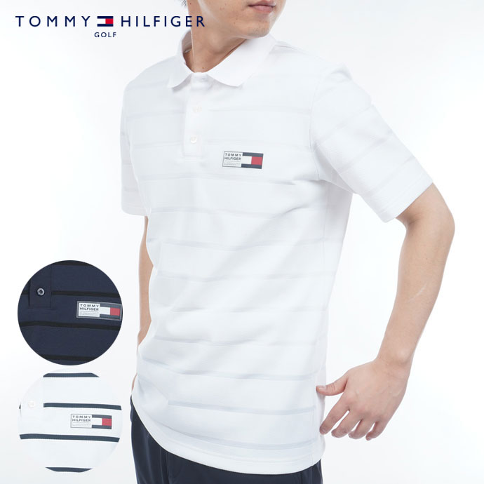 ゴルフウェア トミーヒルフィガー メッシュボーダー半袖ポロシャツ メンズ 春 夏 26SS｜つるやゴルフ店 8,108円