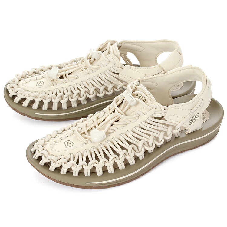 【マラソン期間★P10倍】KEEN キーン WOMENS UNEEK ウィメンズ ユニーク 1018698 ホワイトキャップ/コーンストーク