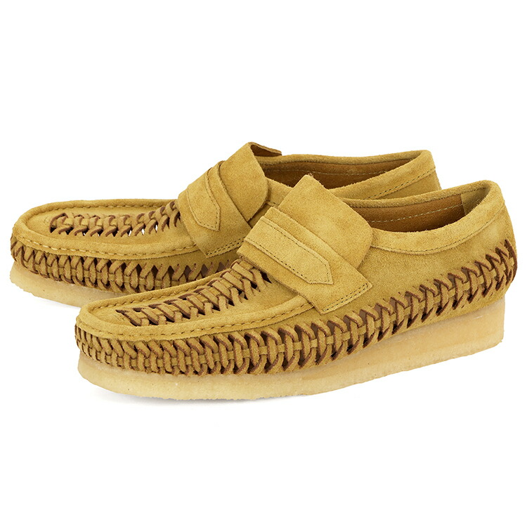 【マラソン期間★P10倍】【OFF PRICE】Clarks クラークス WALLABEE LOAFER WEAVE ワラビー ローファー ウィーブ 26175778 オリーブスエード