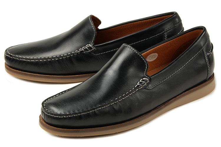 楽天市場 Leon レオン メンズ レザースリッポン 4100 ネイビー Next Focus