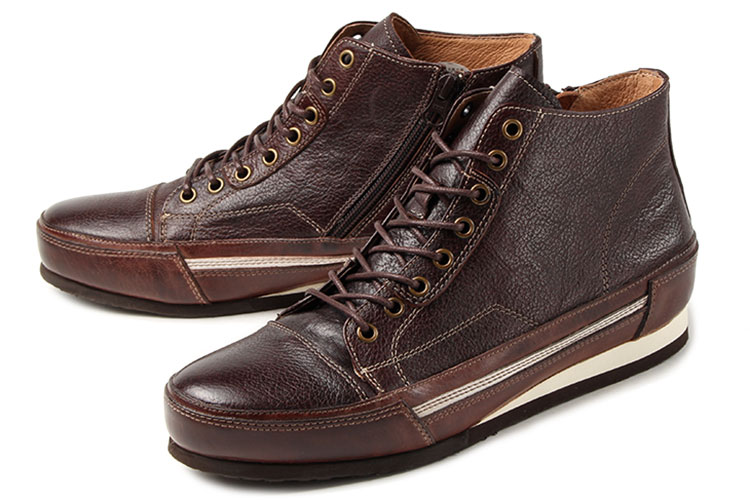 Raudi ラウディ メンズ サイドジップブーツ R 114 ダークブラウン 割り引き