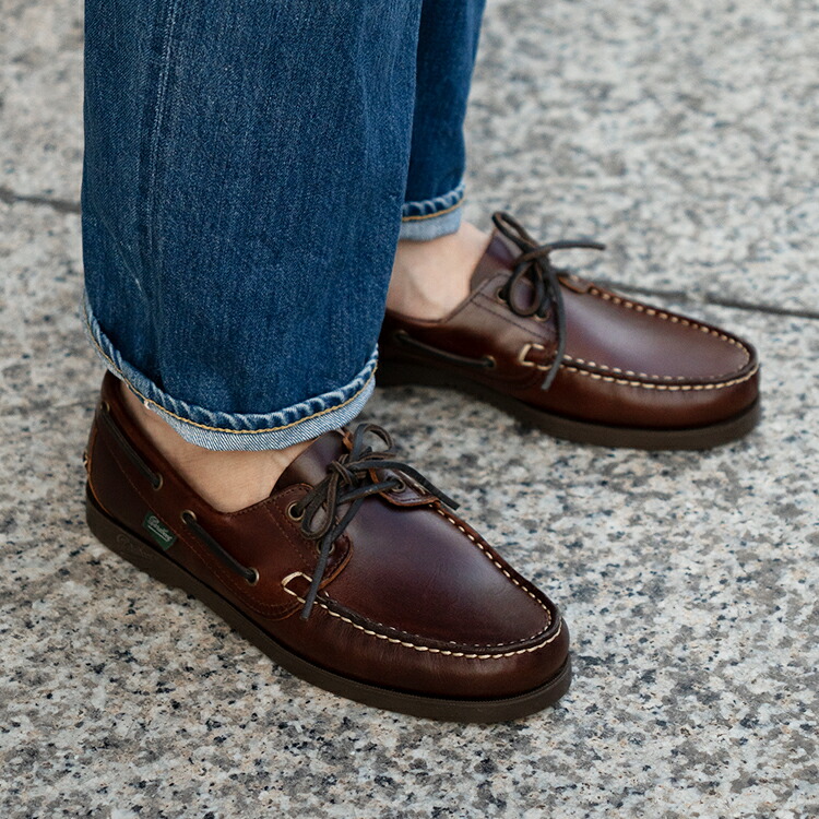 パラブーツparaboot バースbarth marine marron 楽天市場】パラブーツ PARABOOT デッキシューズ メンズ BARTH