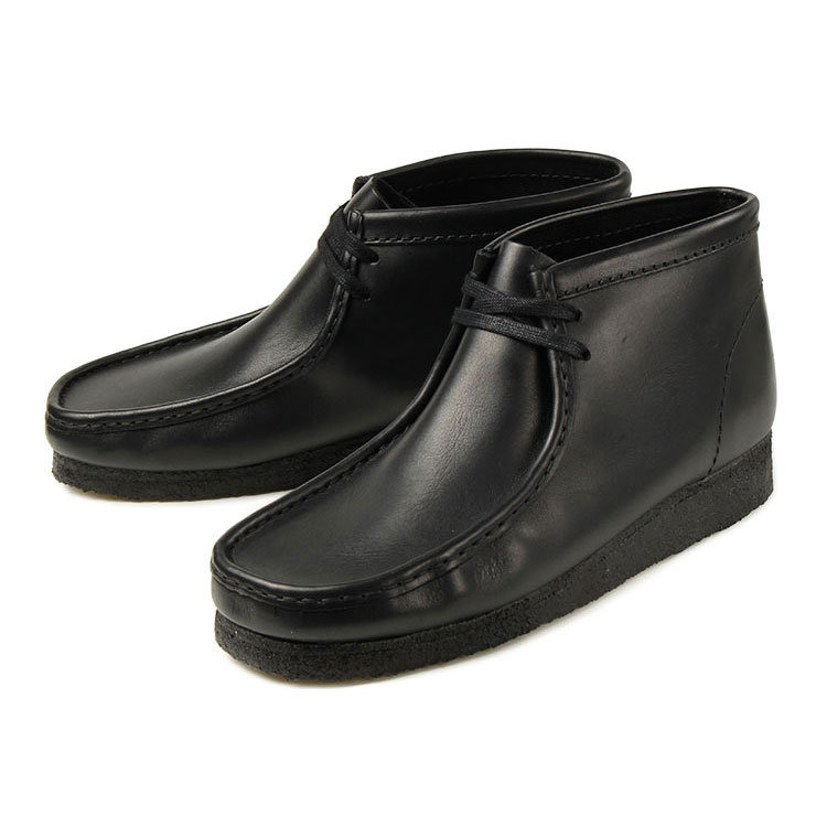 【マラソン期間★P10倍】Clarks(クラークス) WALLABEE BOOT(ワラビーブーツ) 26155512 ブラックレザー