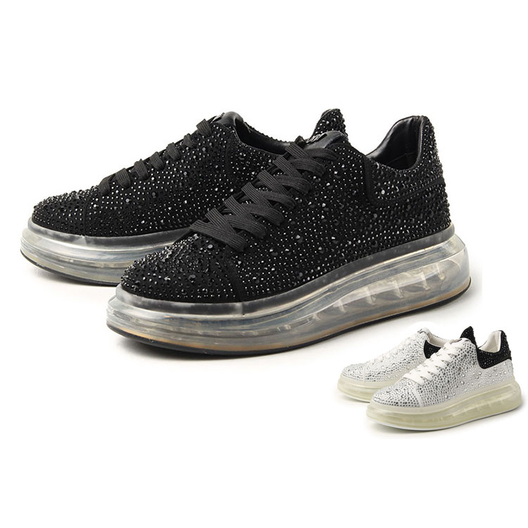 【マラソン期間★P10倍】DKNY ダナキャランニューヨーク ラインストーンスニーカー KANDAS LACE UP SNE K1203986|NEXT FOCUS