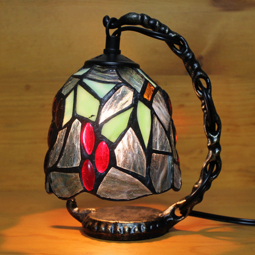 楽天市場】ステンドグラスランプ ブラウン ダイヤ 吊り型1アーム小型