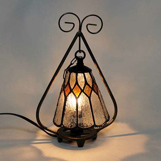 楽天市場】アンティーク風ガラスランプ 吊り型1アーム小型 14×h19