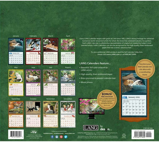 Lang Love Of Cats 21 Wall Calendar Office School Supplies Office Products Urbytus Com