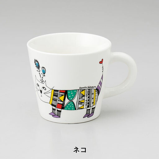 楽天市場 デザイナーkanakono 磁器マグカップ Cat ネコ 若手デザイナー 中村加菜子 Nakamura Kanako 電子レンジ可 食洗機可 日本製 インテリア つるや
