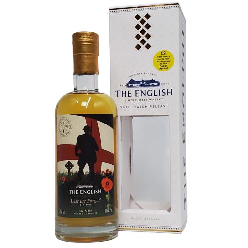 ザ・イングリッシュウイスキー　レスト・ウィ・フォーゲット 43度 700ml　正規輸入品 【箱入り】【限定品】【イングランド】【シングルモルトウイスキー】