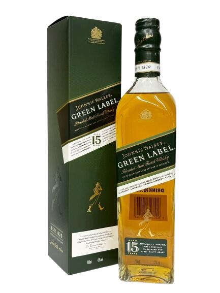 ジョニーウォーカー・グリーンラベル15年　43度　700ml　正規輸入品　【箱入り】【ウイスキー】【ブレンデッド】【スコットランド】