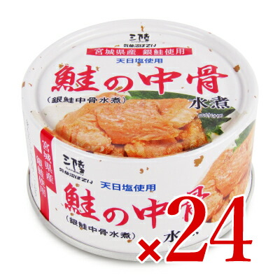 【マラソン限定!最大2000円OFFクーポン配布中!】《送料無料》気仙沼ほてい 鮭の中骨水煮（銀鮭中骨水煮） 170g × 24個 ケース販売
