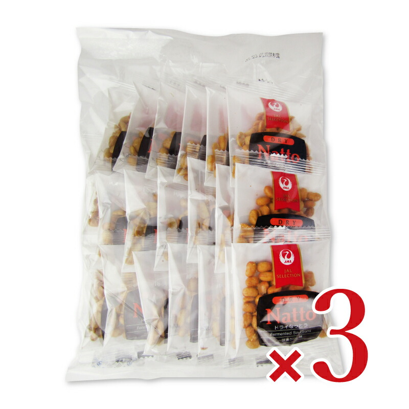 【マラソン限定クーポン配布中】《送料無料》JAL ドライなっとう 一味唐がらし味 （10g × 20包） 200g × 3袋 【 まとめ買い 】