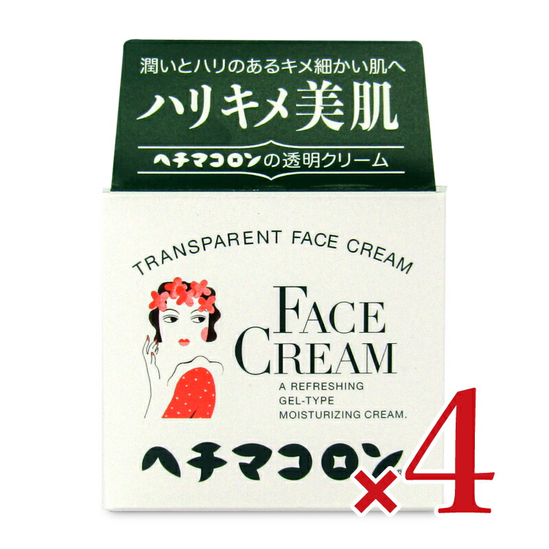 【4/10まで！クーポン配布中】《送料無料》ヘチマコロンの透明クリーム 80g × 4個 【 まとめ買い 】