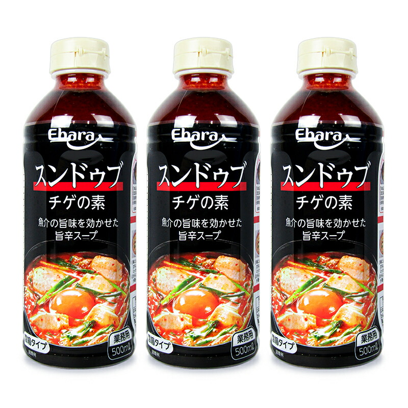 エバラ スンドゥブ チゲの素 500ml✖️12本 魚介の旨味を効かせた
