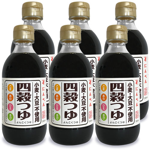 楽天市場 11月1日限定 食フェスクーポンプレゼント 送料無料 にんべん 四穀つゆ 300ml 6本 3倍濃厚 にっぽん津々浦々