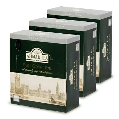 《送料無料》富永貿易 AHMAD TEA アーマッドティー 紅茶 アールグレイ 2gティーバッグ × 100袋 × 3個【まとめ買い】