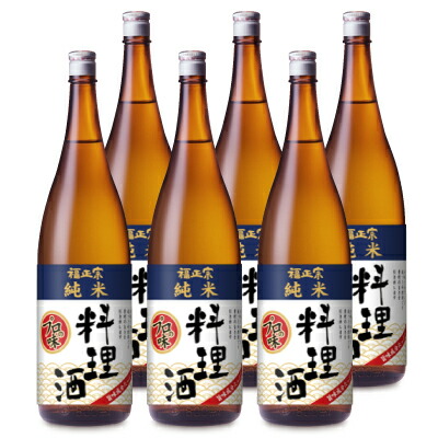 【マラソン限定!最大2000円OFFクーポン配布中!】《送料無料》福光屋 福正宗 純米 料理酒 1800ml × 6本 瓶