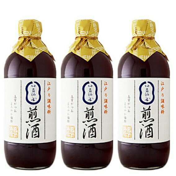 【マラソン限定!最大2000円OFFクーポン配布中!】《送料無料》銀座三河屋 煎酒 （いりざけ） 大 600ml ×3本 【鰹 だし 花がつお 調味料 江戸料理 鍋料理】