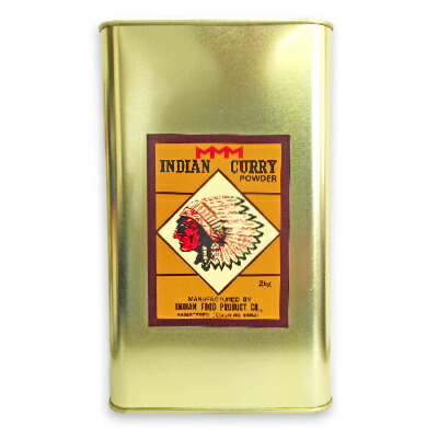 【マラソン限定!最大2000円OFFクーポン配布中!】《送料無料》インデアン食品 純カレー粉 缶 2kg （2000g） ［INDIAN CURRY POWDER］