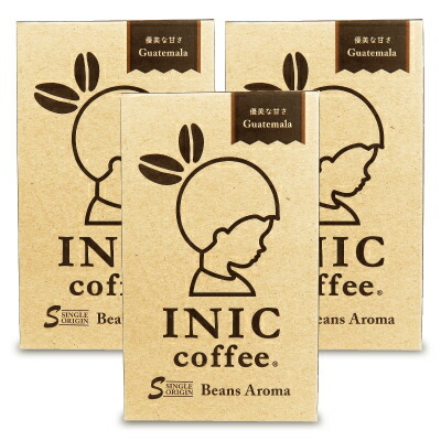 《送料無料》イニックコーヒー INIC COFFEE ビーンズアロマ グァテマラ　[ 4g×30袋 ] × 3箱 [パウダーフーズフォレスト] 【 まとめ買い 】