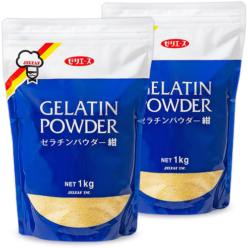 送料無料 ジェリフ ゼリエース ゼラチンパウダー紺 1kg 2袋 セット 送料無料 ゼラチン 粉 粉ゼラチン 粉末 パウダー 紺 高級ゼラチン ゼリー 冷菓 製菓 製菓材料 おやつ お菓子 Jeleaf まとめ買い スタンドパック ゼラチンパウダー 業務用 344kcal 幅広いレシピに対応