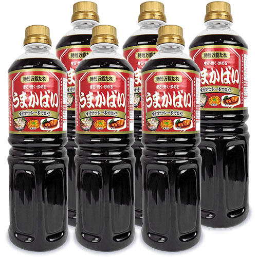 【マラソン限定!最大2000円OFFクーポン配布中!】《送料無料》クルメキッコー 時短 万能たれ うまかばい 1L × 6本