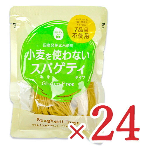 【マラソン限定!最大2000円OFFクーポン配布中!】《送料無料》大潟村あきたこまち生産者協会グルテンフリー スパゲティー 90g×24個 ケース販売