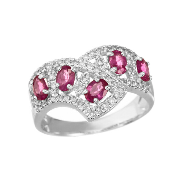 K18 pt900 ルビー リング 長江達雄】Pt900/K18スタールビー ダイヤモンドリング(NO.127787