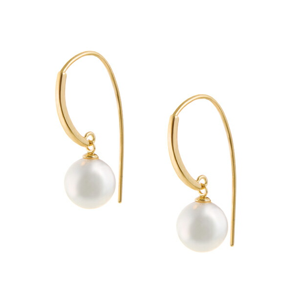 楽天市場】K18イエローゴールドアコヤ真珠ピアス（7mm） : ジュエリー