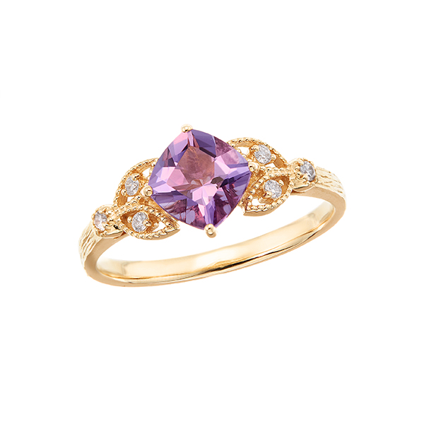 楽天市場】K10ピンクゴールドライトアメシストリング : ジュエリーツツミ