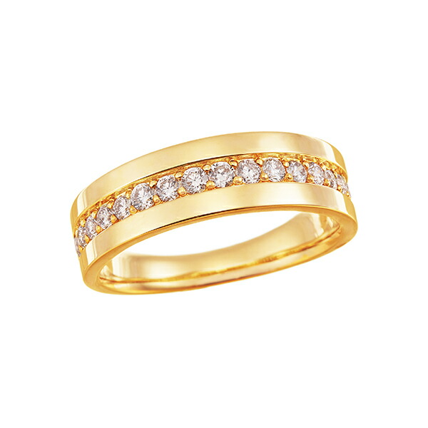 楽天市場】K18イエローゴールド鑑定書付ダイヤモンドリング（0.14