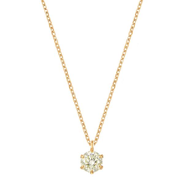 楽天市場】K18イエローゴールド鑑定書付ダイヤモンドネックレス（0.07