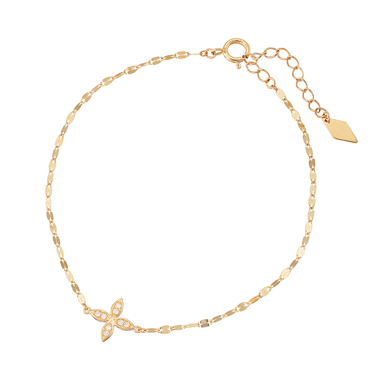 楽天市場】K10ホワイトゴールドブルートパーズブレスレット