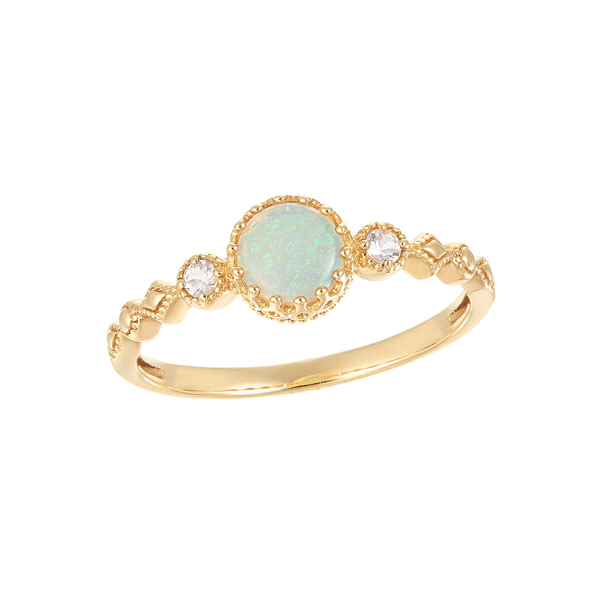 オパールリング GSK 10K オパールリング GSK 10K ヴィンテージオパールリング10号 希少な