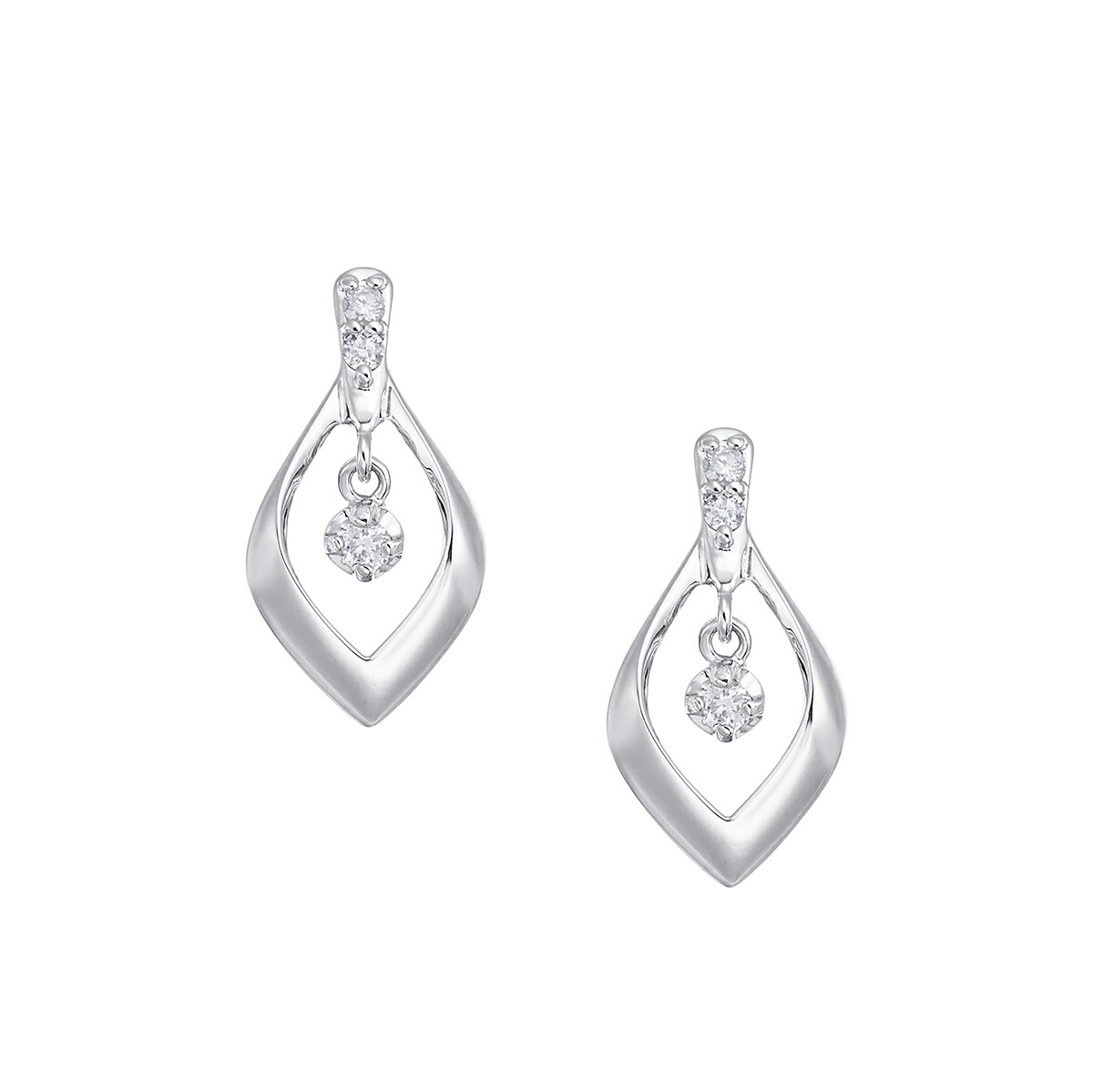 K10ホワイトゴールドダイヤモンドピアス 13,680円