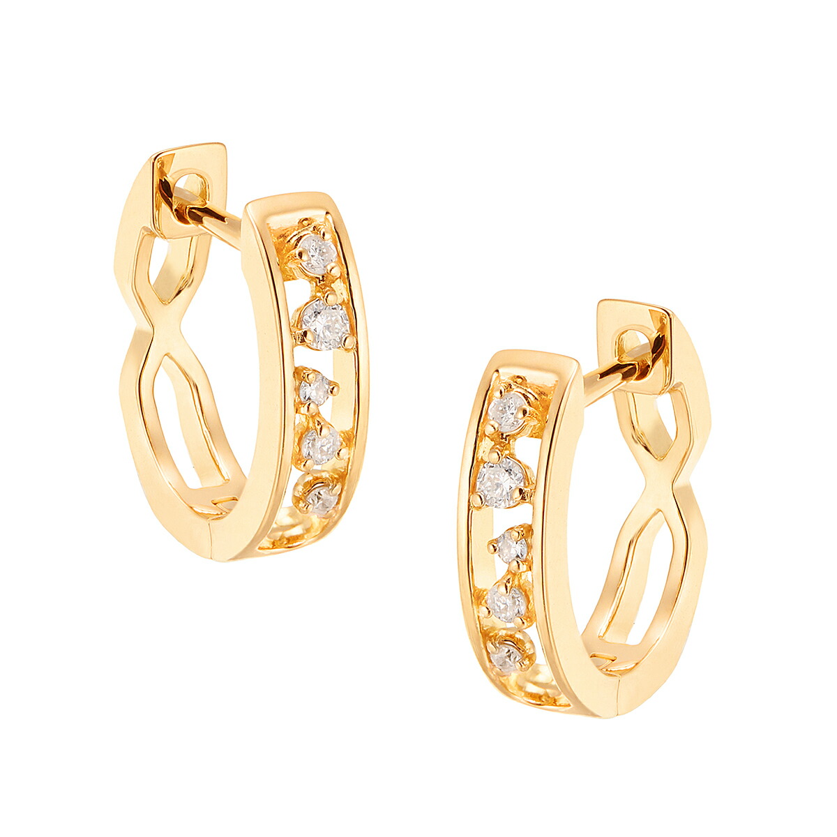 楽天市場】【SALE】 K18イエローゴールドダイヤモンドピアス