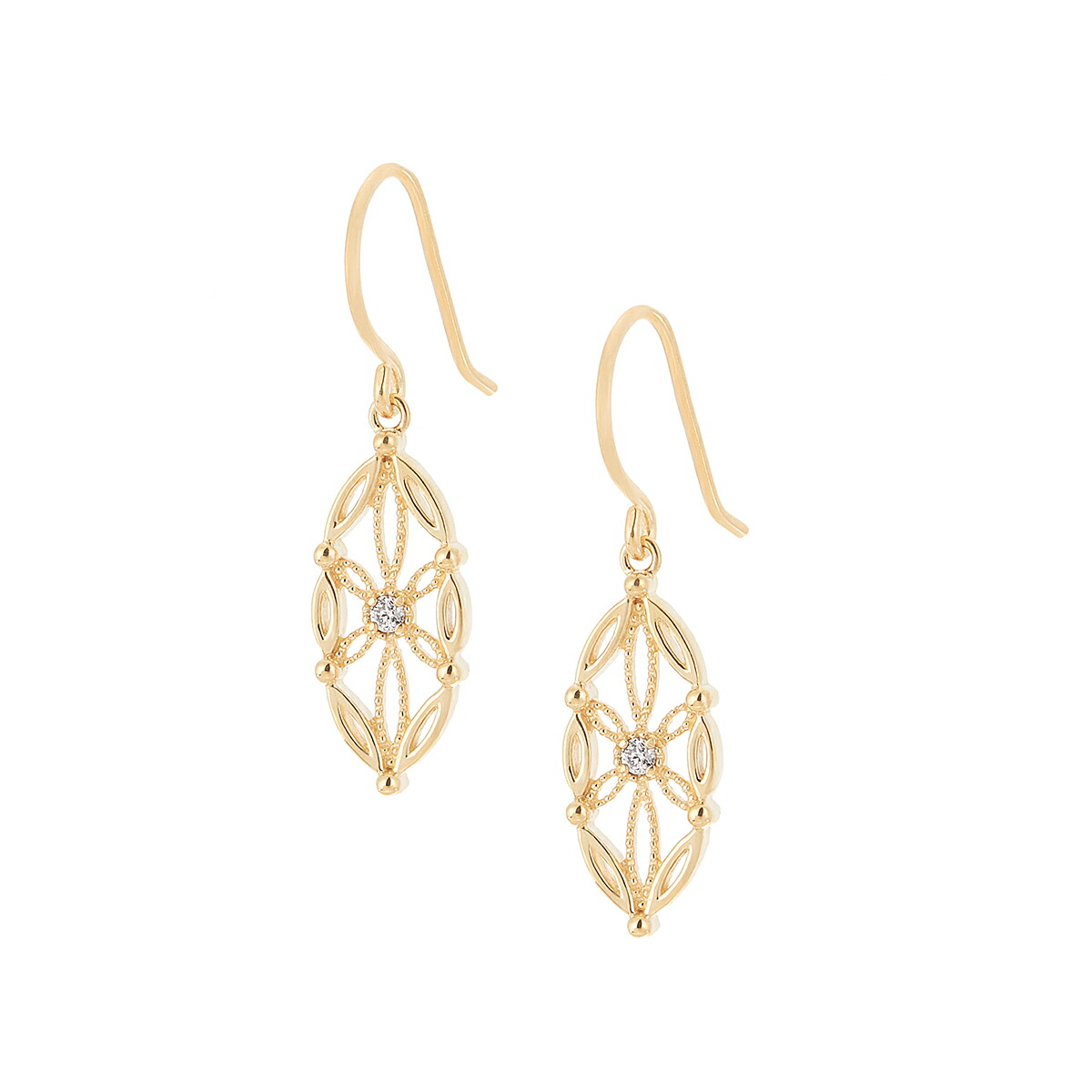 楽天市場】【SALE】 K10イエローゴールドダイヤモンドピアス