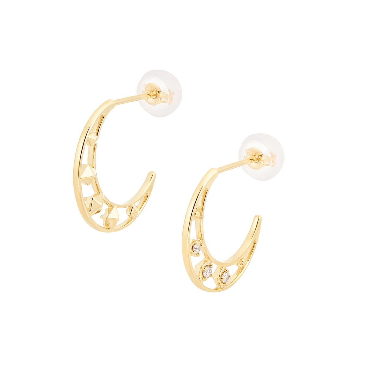 楽天市場】【SALE】 K10イエローゴールドダイヤモンドピアス