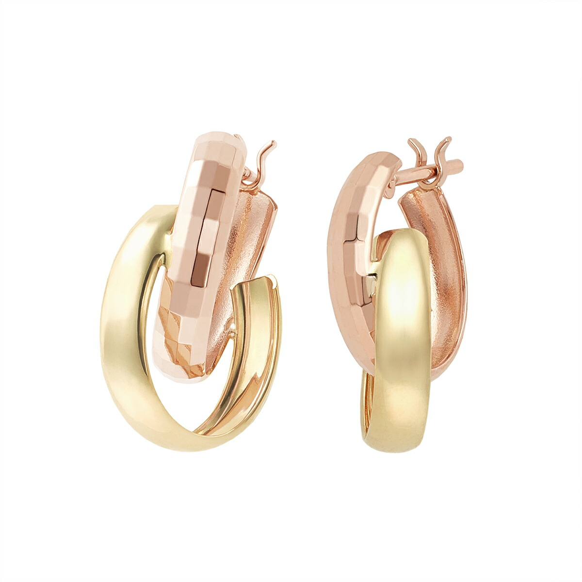 楽天市場】K10イエローゴールド/K10ピンクゴールドピアス ツー