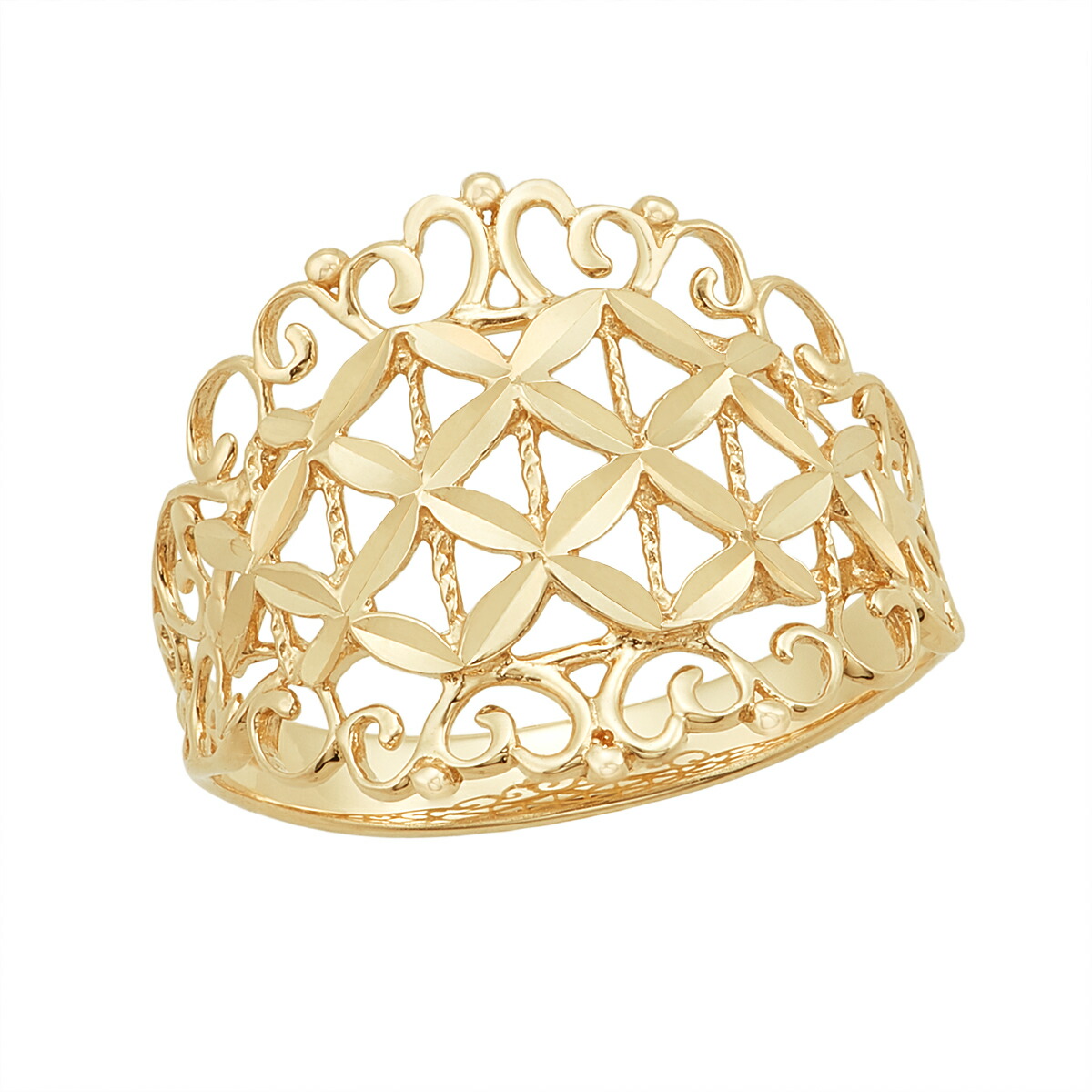 楽天市場】K10ホワイトゴールドマルチストーンリング