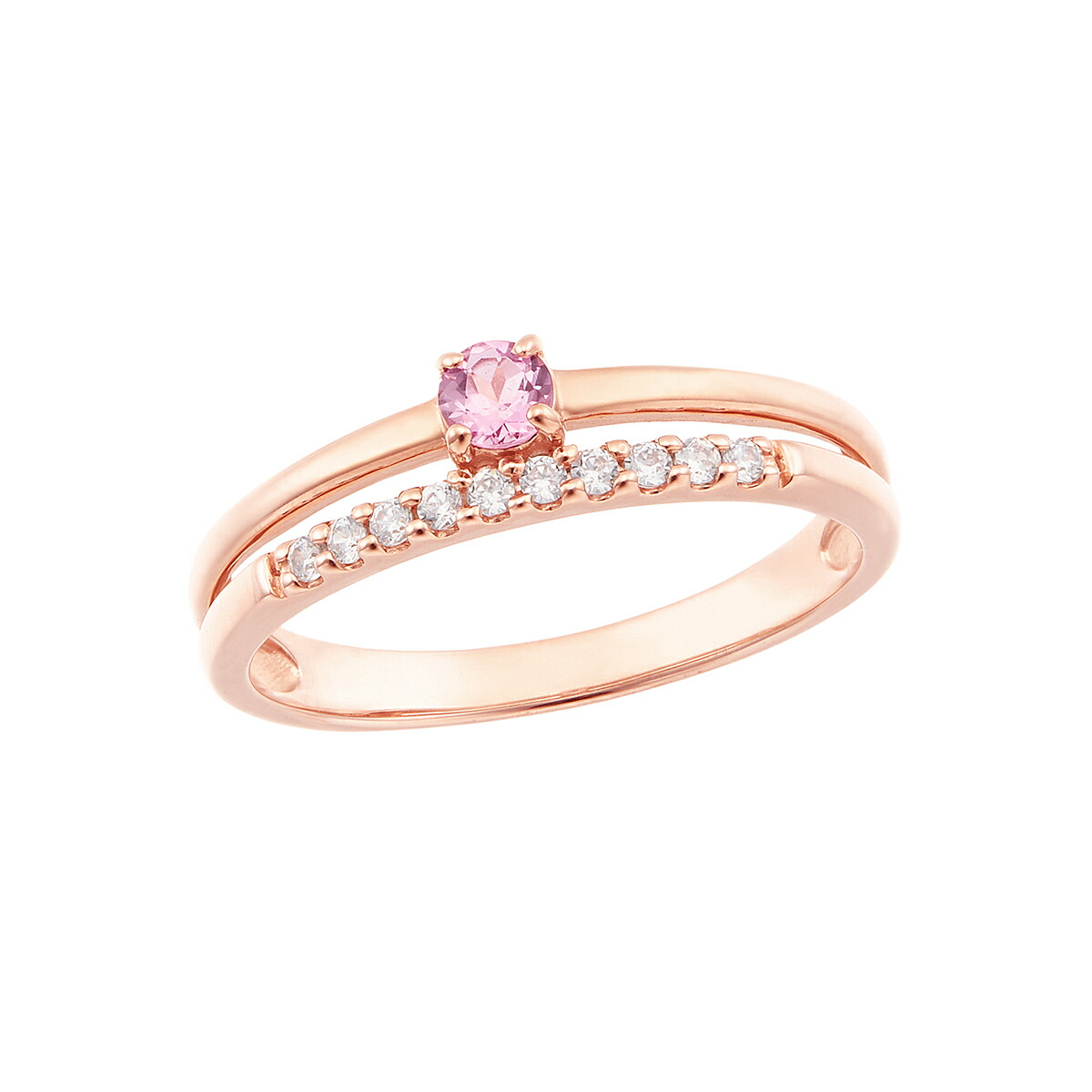 TSUTSUMI K10ピンクゴールド ガーネットリング K10ピンクゴールドロードライトガーネットリング(RFR384